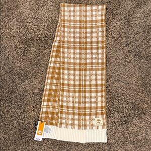 Timberland Brown and Cream Buffalo Plaid Scarf